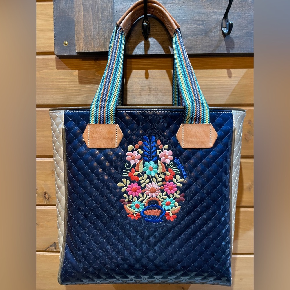 Classic Consuela Tote- embroidered front design
